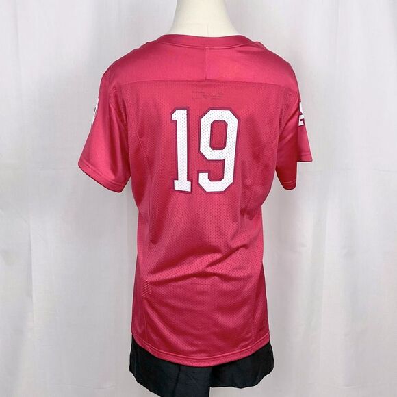 Notre Dame Pink Football Jersey Ladies Sz M Under Armour #19 New Fighting Irish - Picture 7 of 8